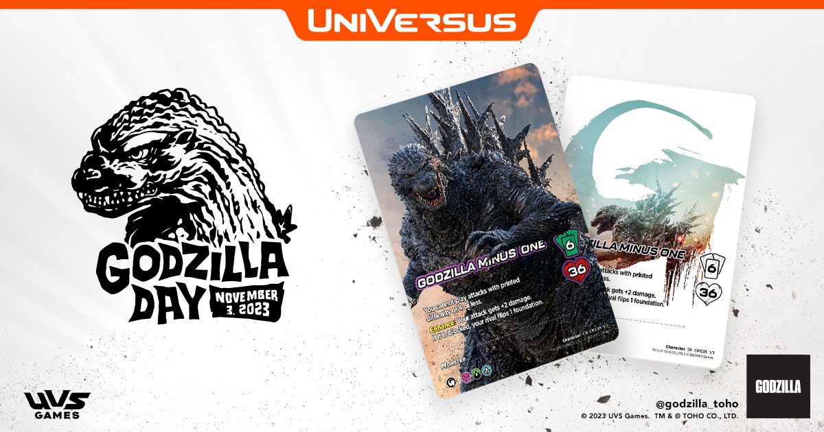 Godzilla Day: Godzilla Minus One promo card from UniVersus!