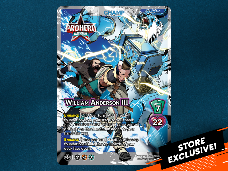 William Anderson the 3rd, 2022 US Standard National Champion  [NON-FOIL]